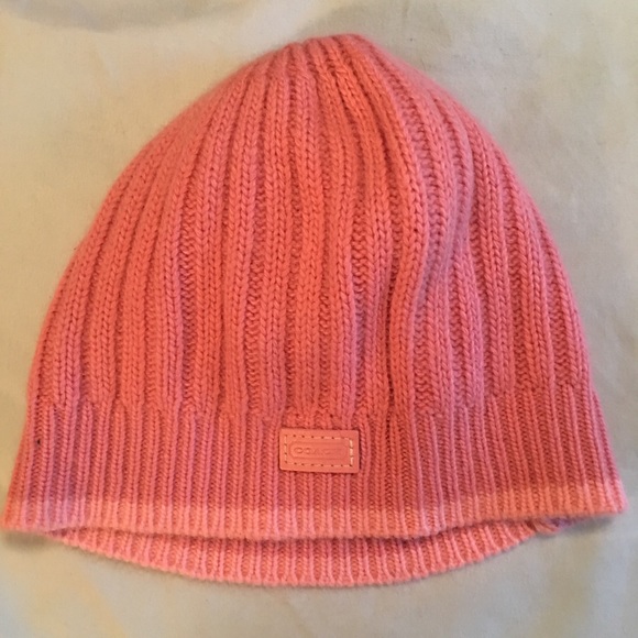 coach cashmere beanie